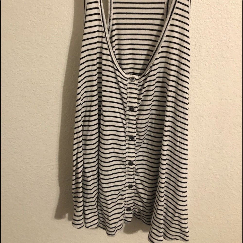 Black and white striped Hollister tank SZ Small